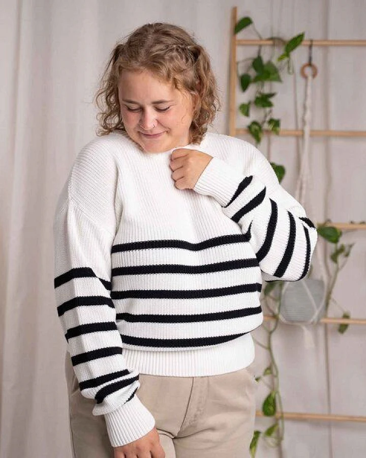 Vresh Clothing Livia, Oversized Strickpullover aus Biobaumwolle