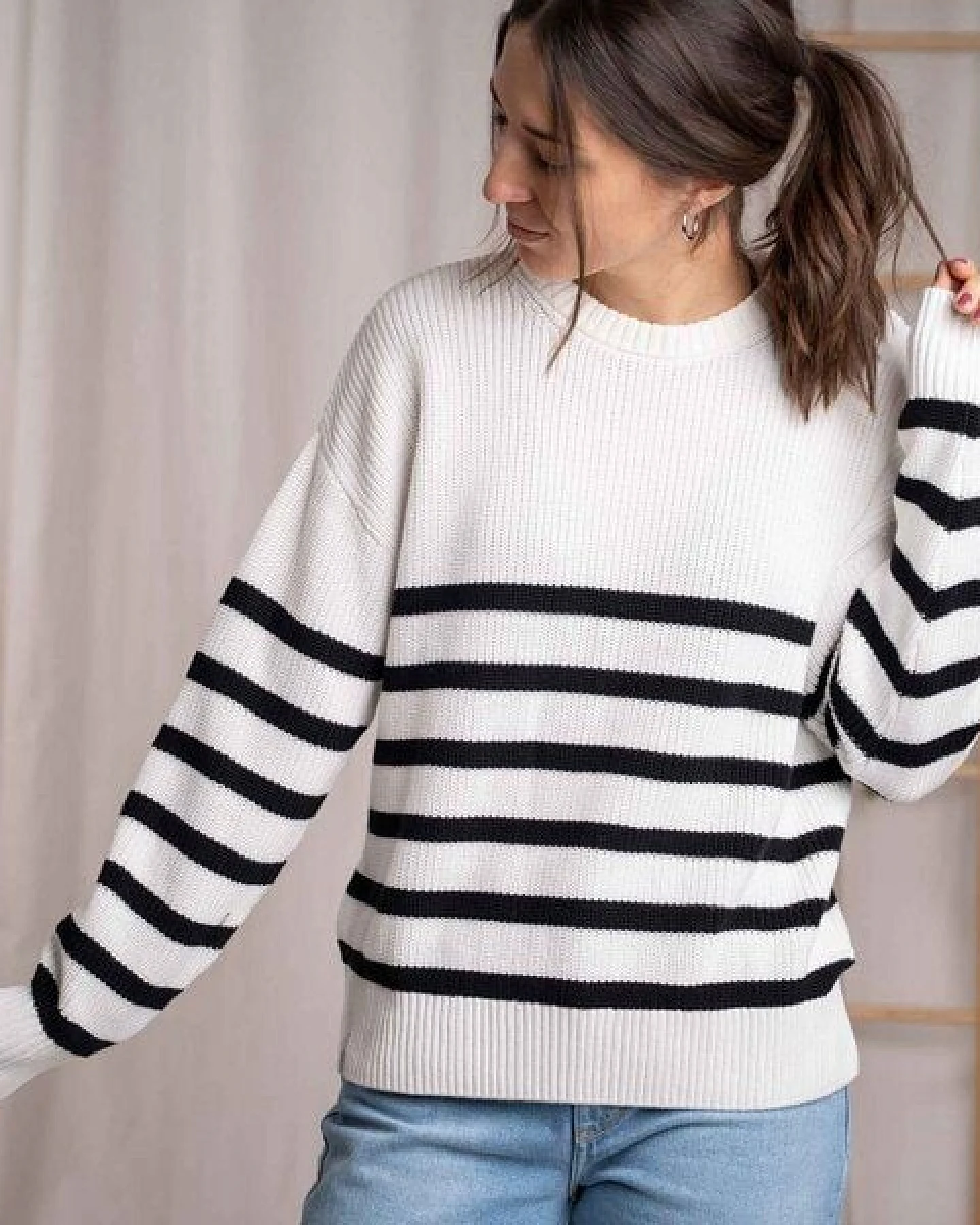 Vresh Clothing Livia, Oversized Strickpullover aus Biobaumwolle – Ansicht 4