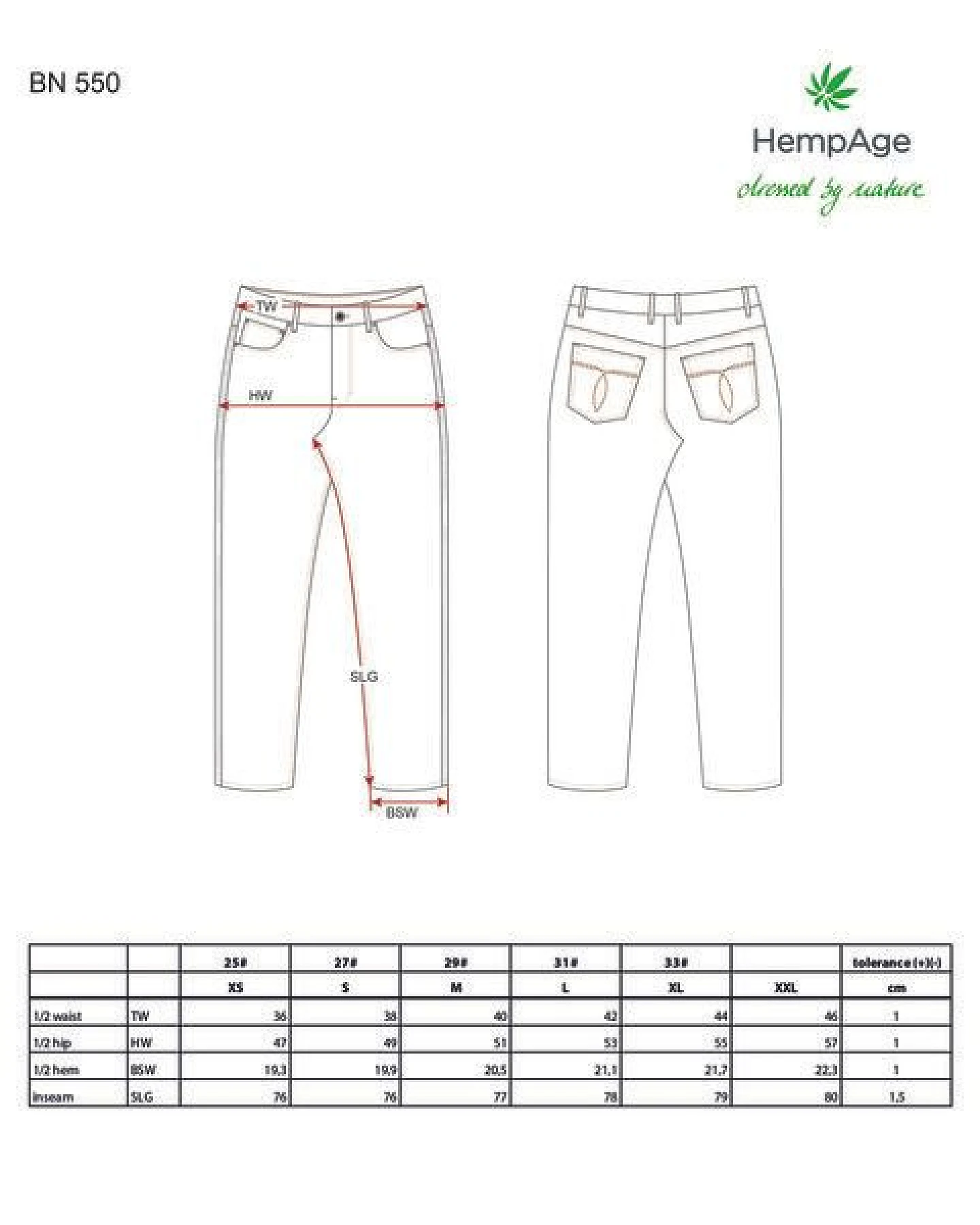 HempAge Damen Highrise Jeans Hanf/Biobaumwolle – Ansicht 3