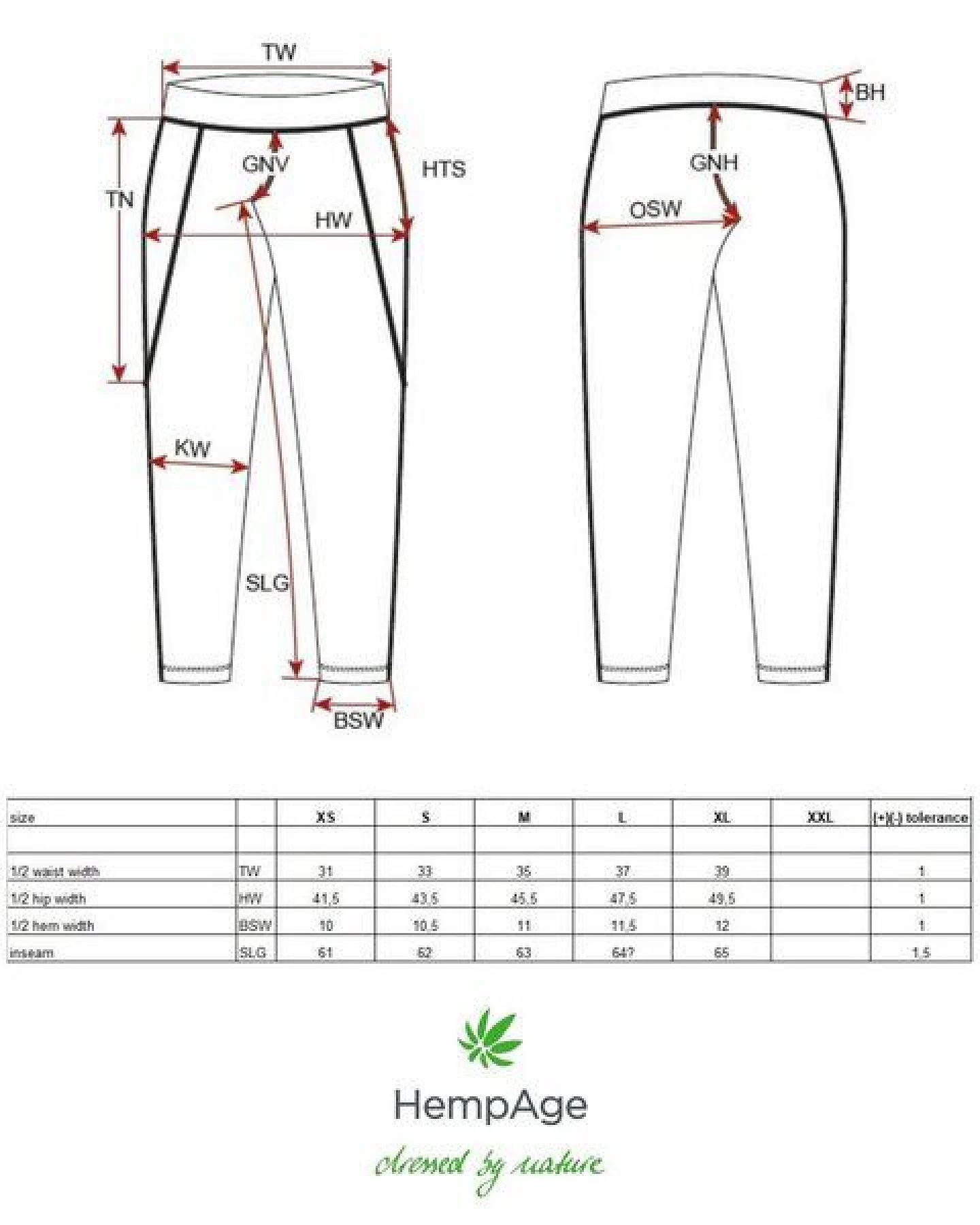 HempAge Yoga Leggins Jersey Hanf/Biobaumwolle – Ansicht 3