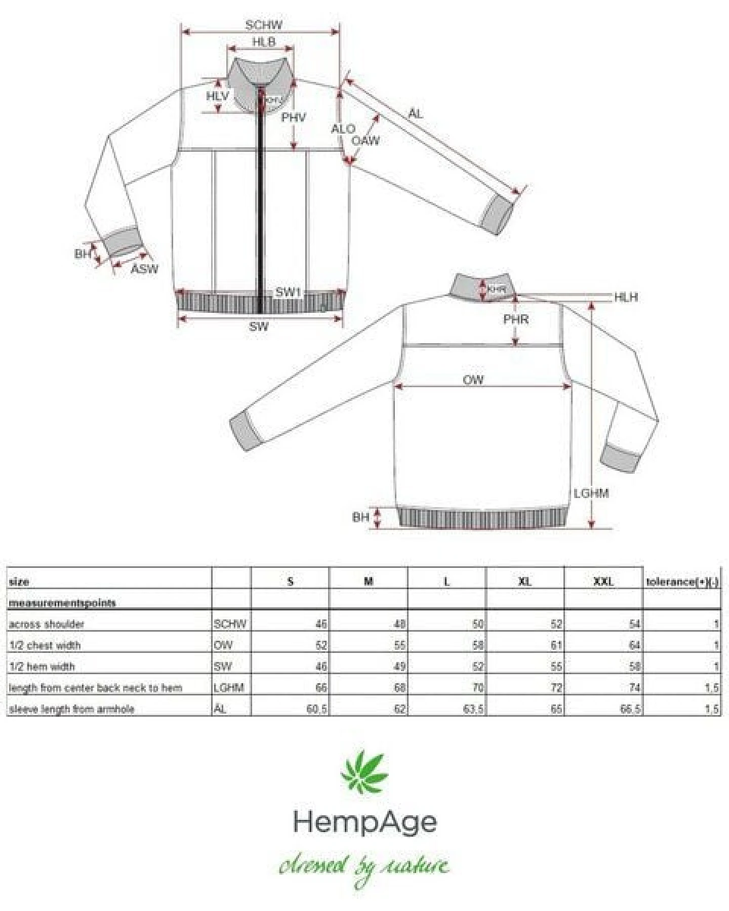 HempAge Athletische Jacke Hanf/Biobaumwolle – Ansicht 4