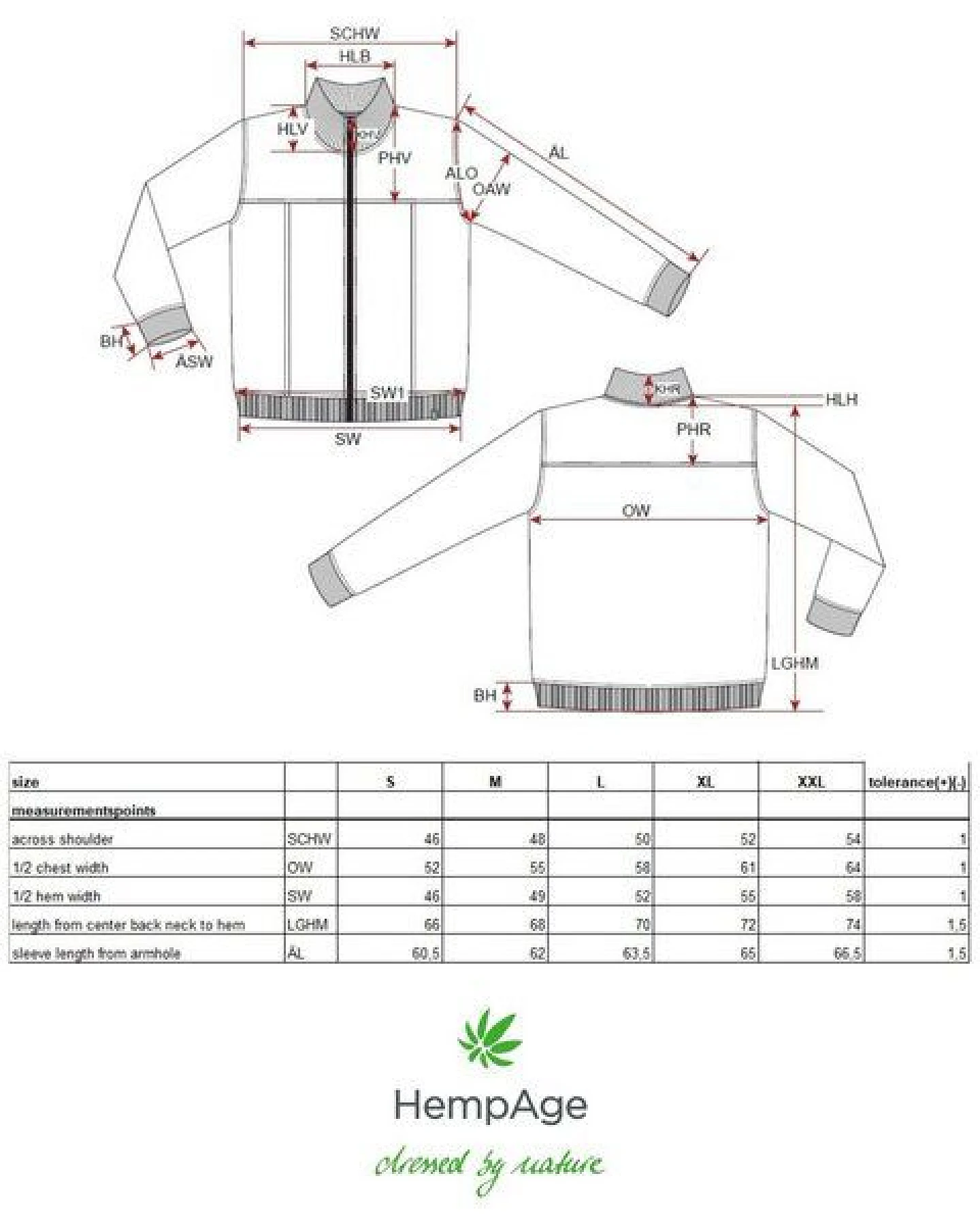 HempAge Athletische Jacke Hanf/Biobaumwolle – Ansicht 3