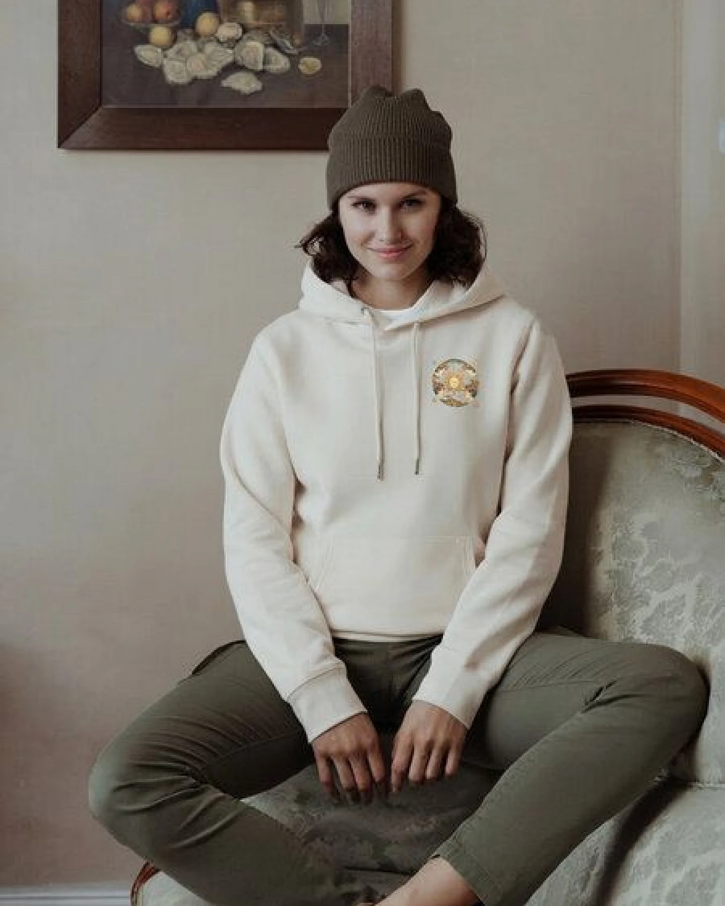 Kultgut Biofair- Weicher Kapuzenpullover / il sole – Ansicht 2