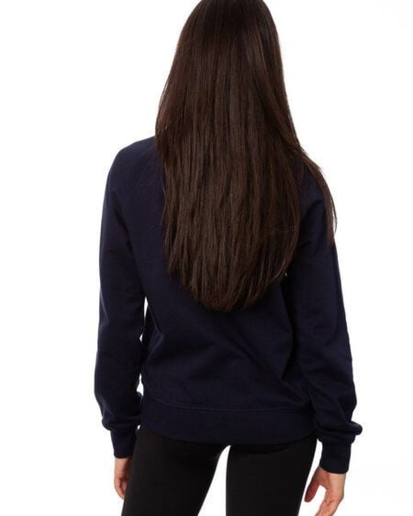 FellHerz Rainbow Girl Damen Raglan Sweater navy bio & fair & handbedruckt – Ansicht 4