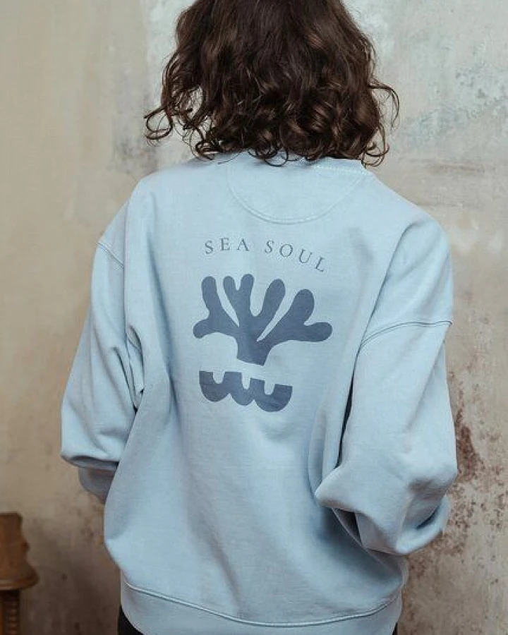Kultgut Artdesign- Biofair- Vintagelook Pulloversweater / Sea Soul