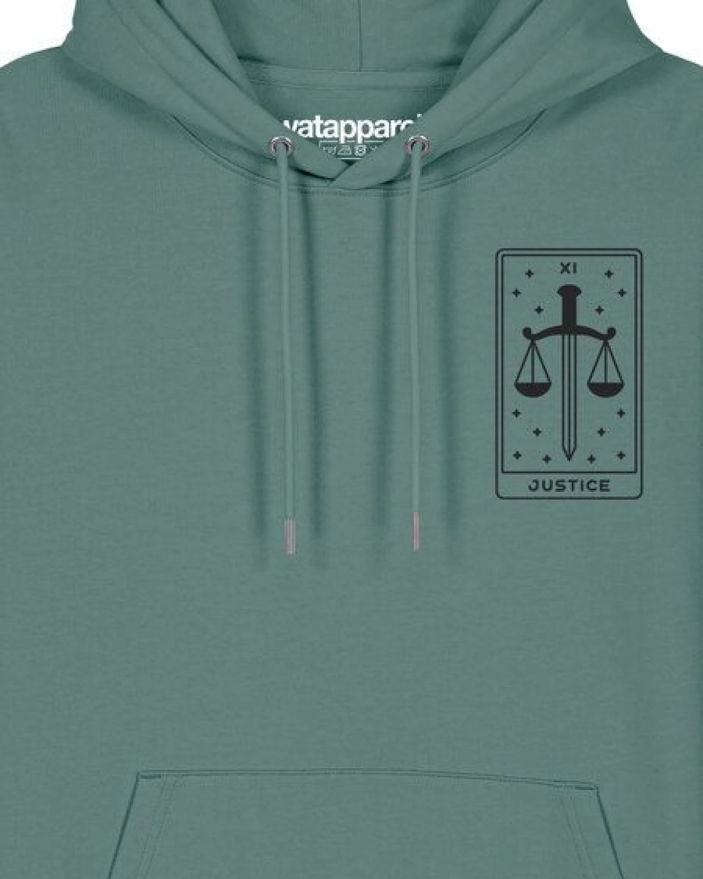 watapparel Hoodie Unisex Tarot Justice – Ansicht 3