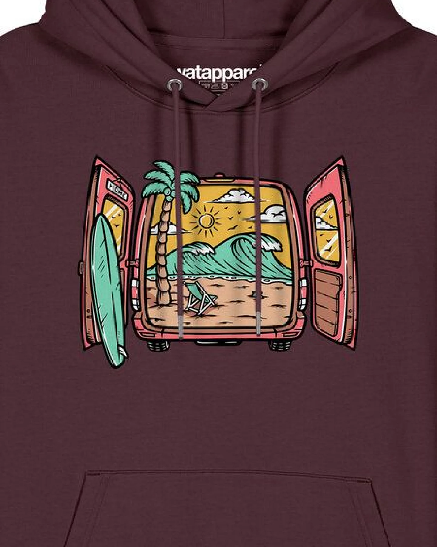 watapparel Hoodie Unisex Surf and beach – Ansicht 3