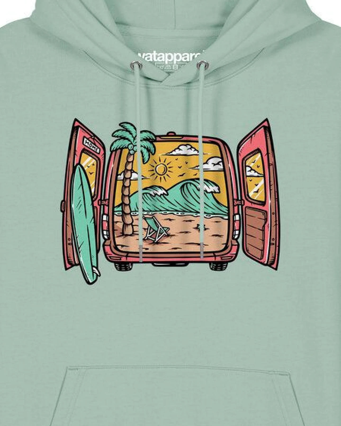 watapparel Hoodie Unisex Surf and beach – Ansicht 3