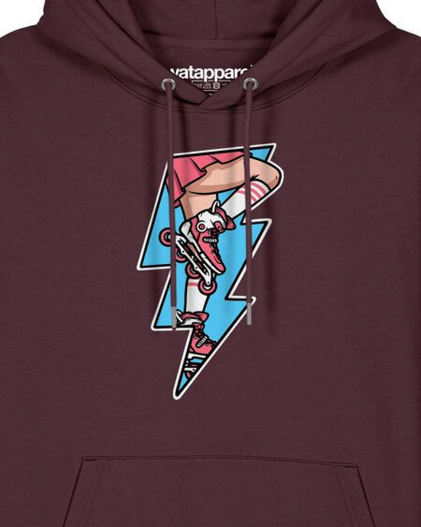 watapparel Hoodie Unisex Rollerskates – Ansicht 3