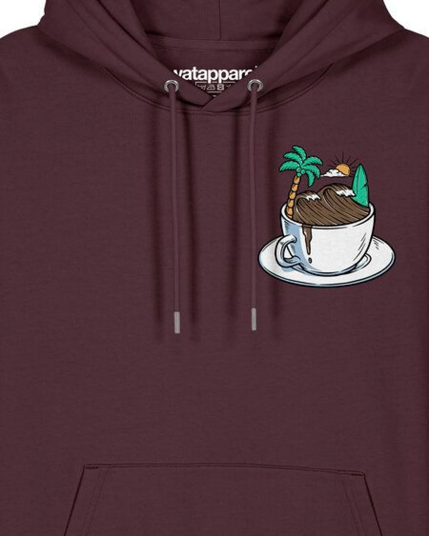 watapparel Hoodie Unisex Coffee waves – Ansicht 3