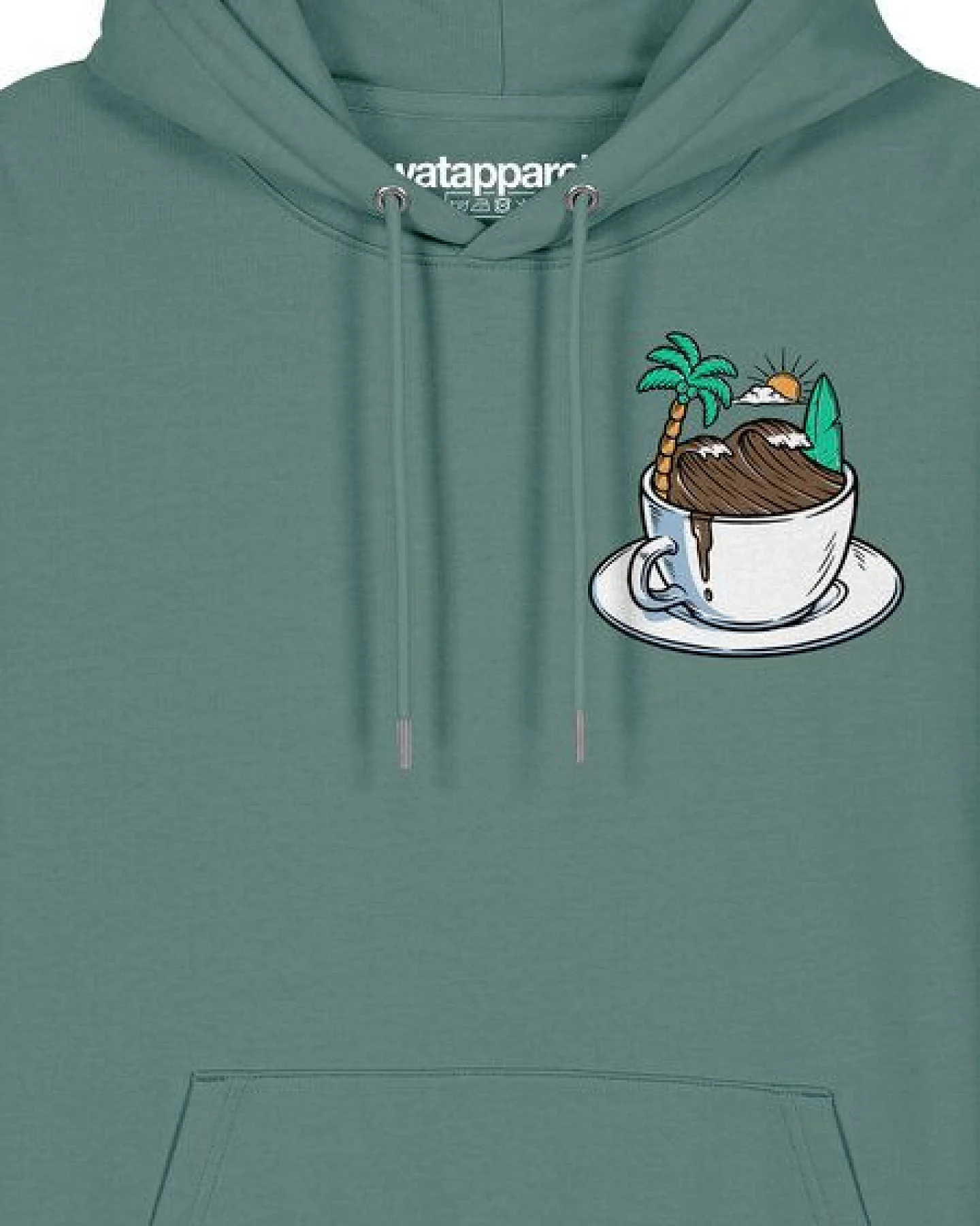 watapparel Hoodie Unisex Coffee waves – Ansicht 3