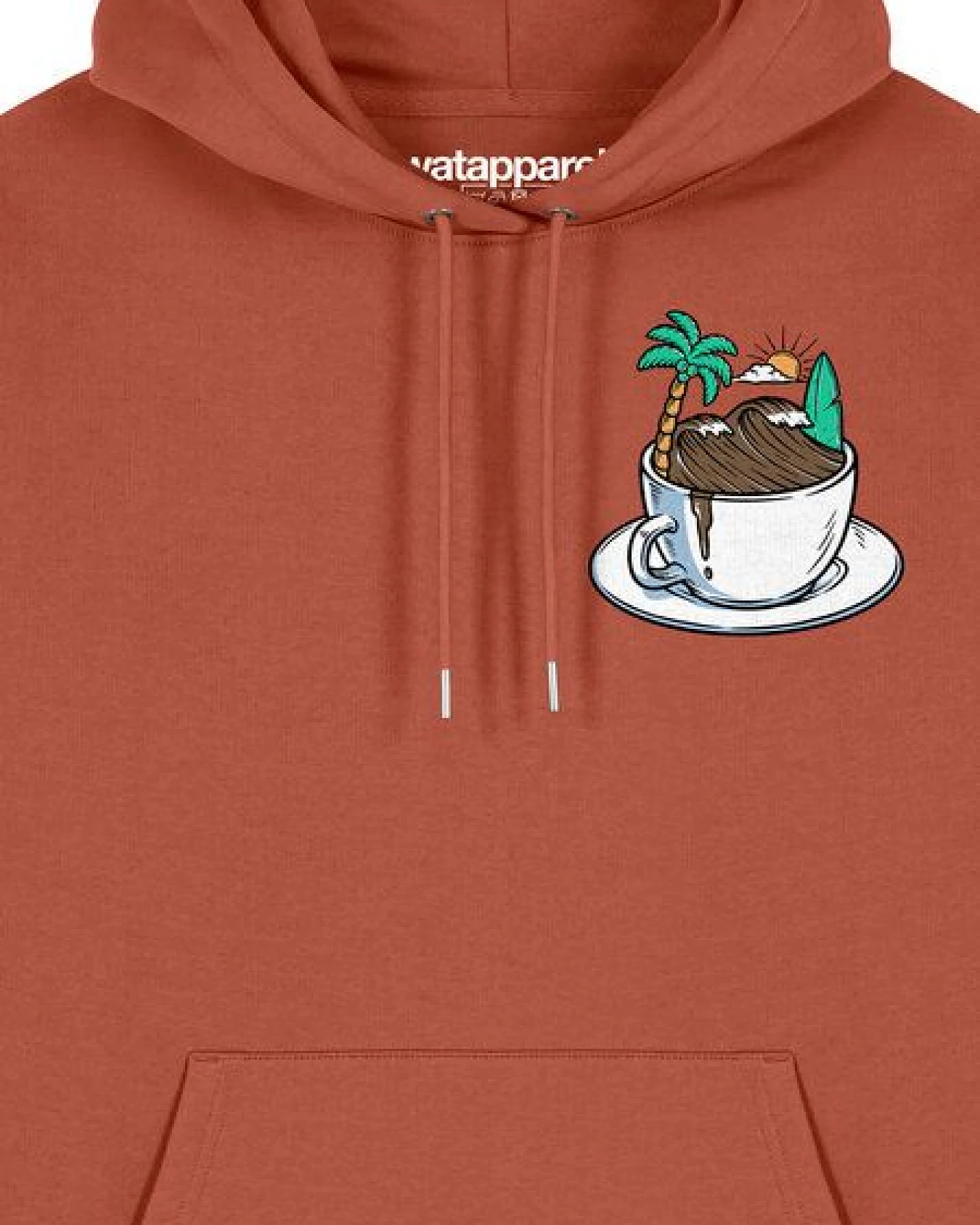 watapparel Hoodie Unisex Coffee waves – Ansicht 3