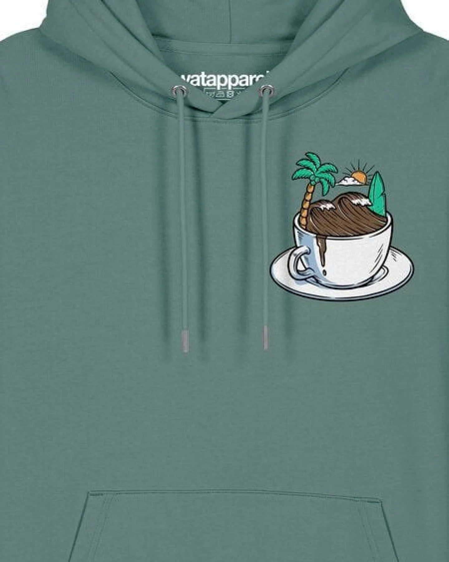 watapparel Hoodie Unisex Coffee waves – Ansicht 3
