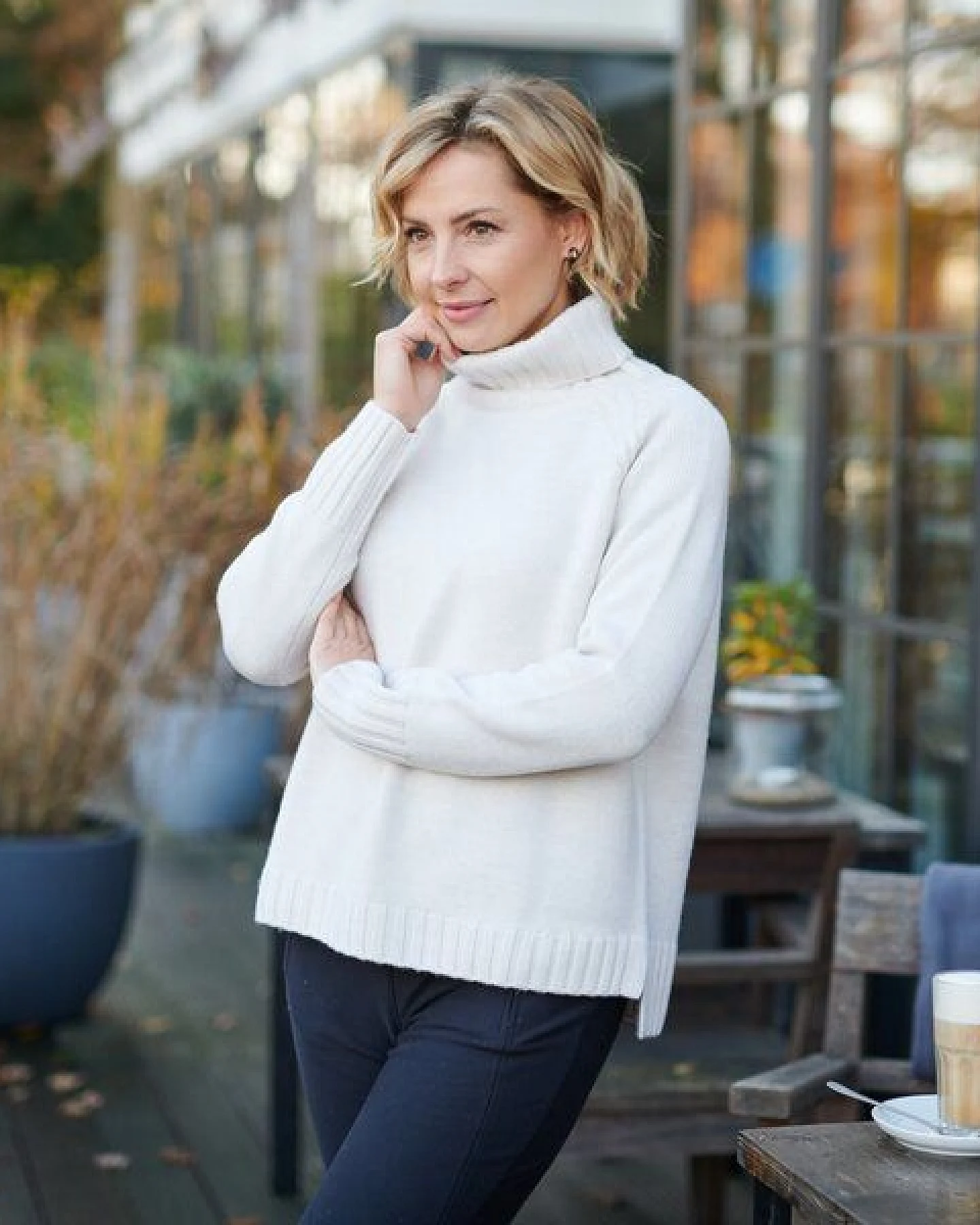 Kokon Zwo Rollkragenpullover 100% Merinowolle (ÖKO TEX) – Ansicht 2