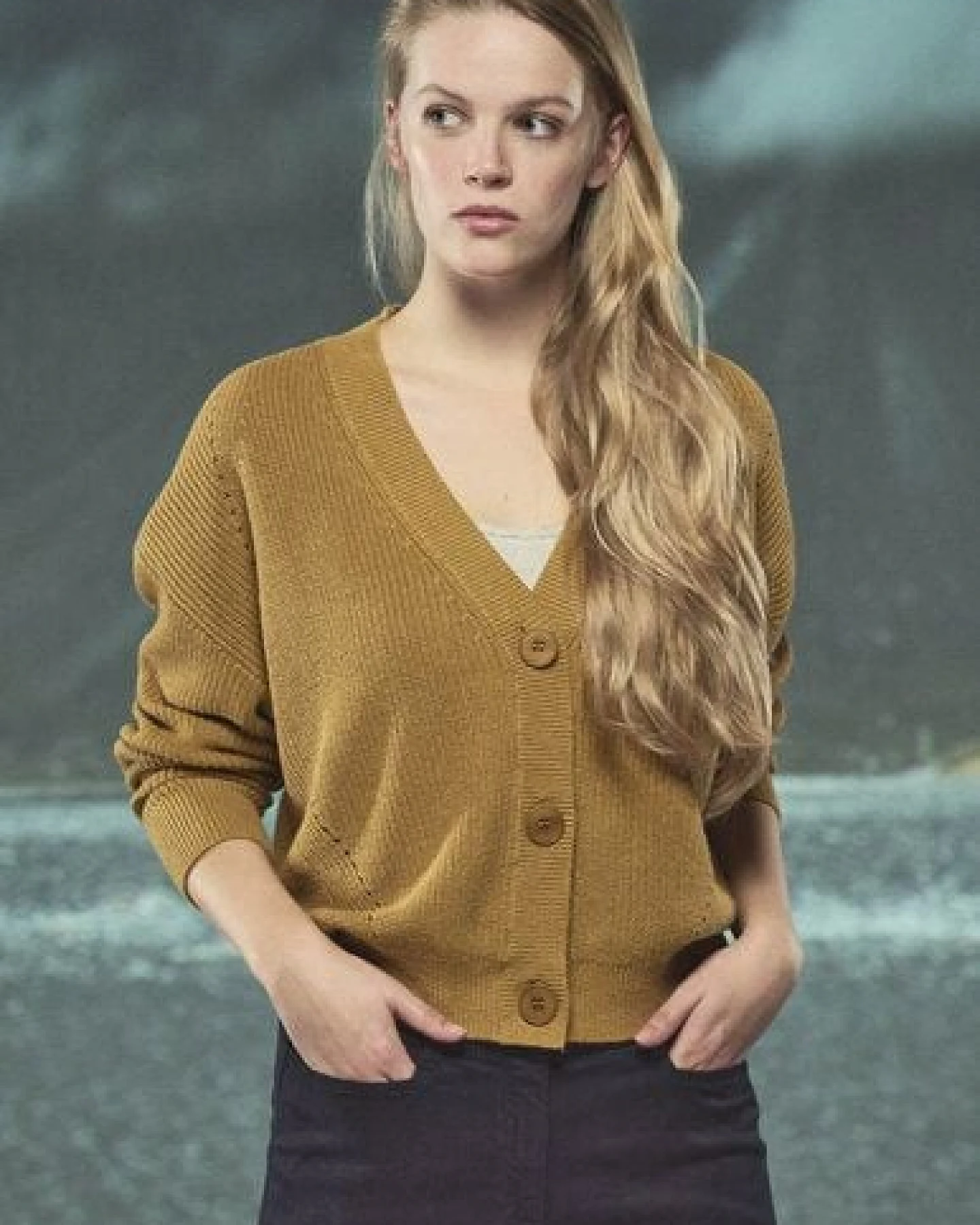 HempAge Zeitlose Strickjacke Hanf/Biobaumwolle – Ansicht 3