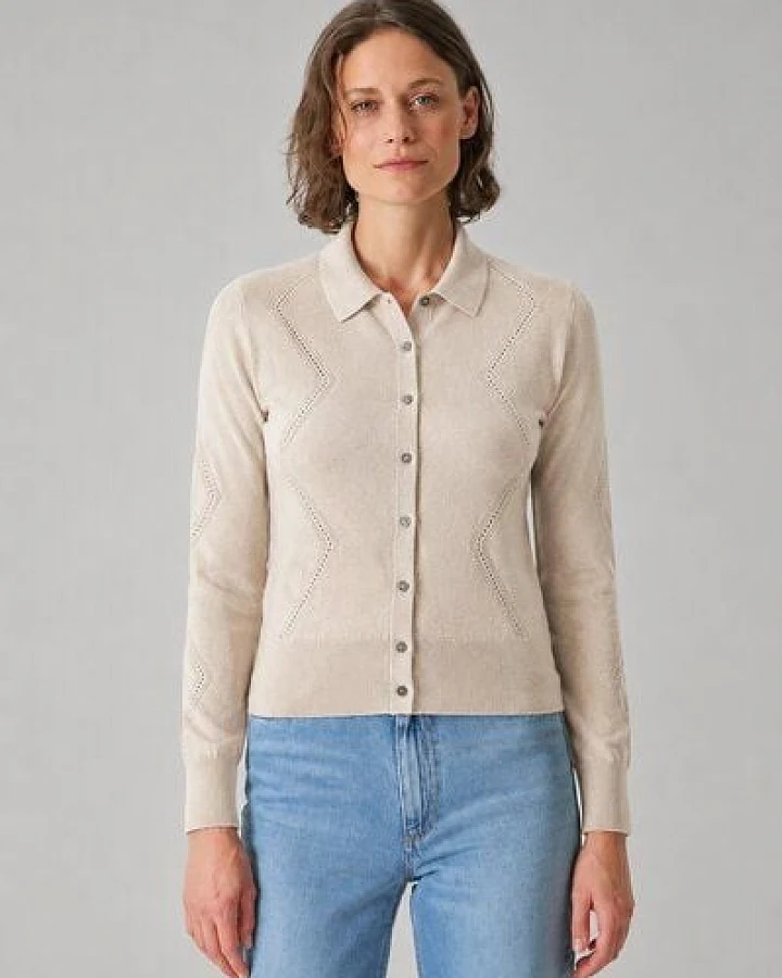 HempAge Melierte 3/4 Arm-Jacke Hanf/Biobaumwolle