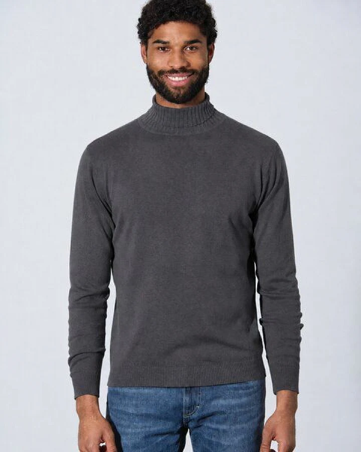 HempAge Feiner Rollkragenpullover Hanf/Biobaumwolle