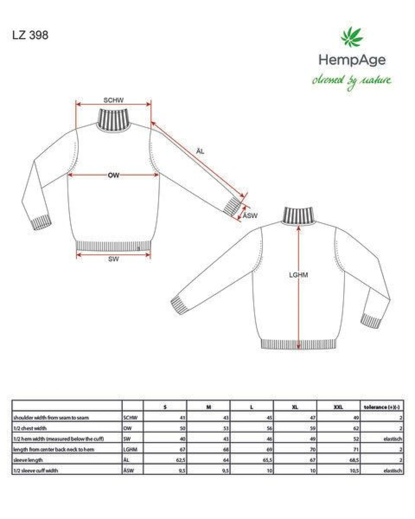 HempAge Feiner Rollkragenpullover Hanf/Biobaumwolle – Ansicht 3