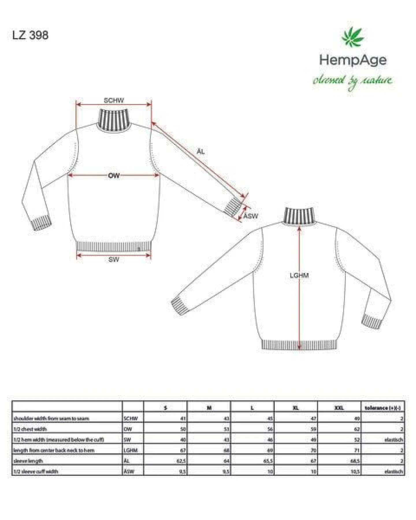 HempAge Feiner Rollkragenpullover Hanf/Biobaumwolle – Ansicht 3