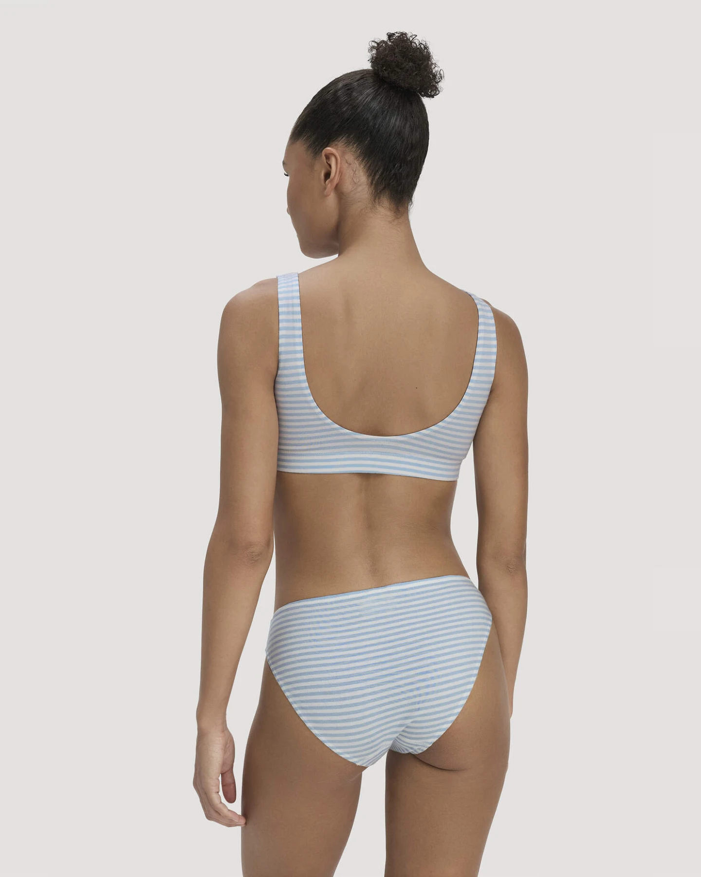 hessnatur Damen Slip Regular Cut im 3er-Pack COTTON FEEL aus Bio-Baumwolle - blau - Größe 46 – Ansicht 2