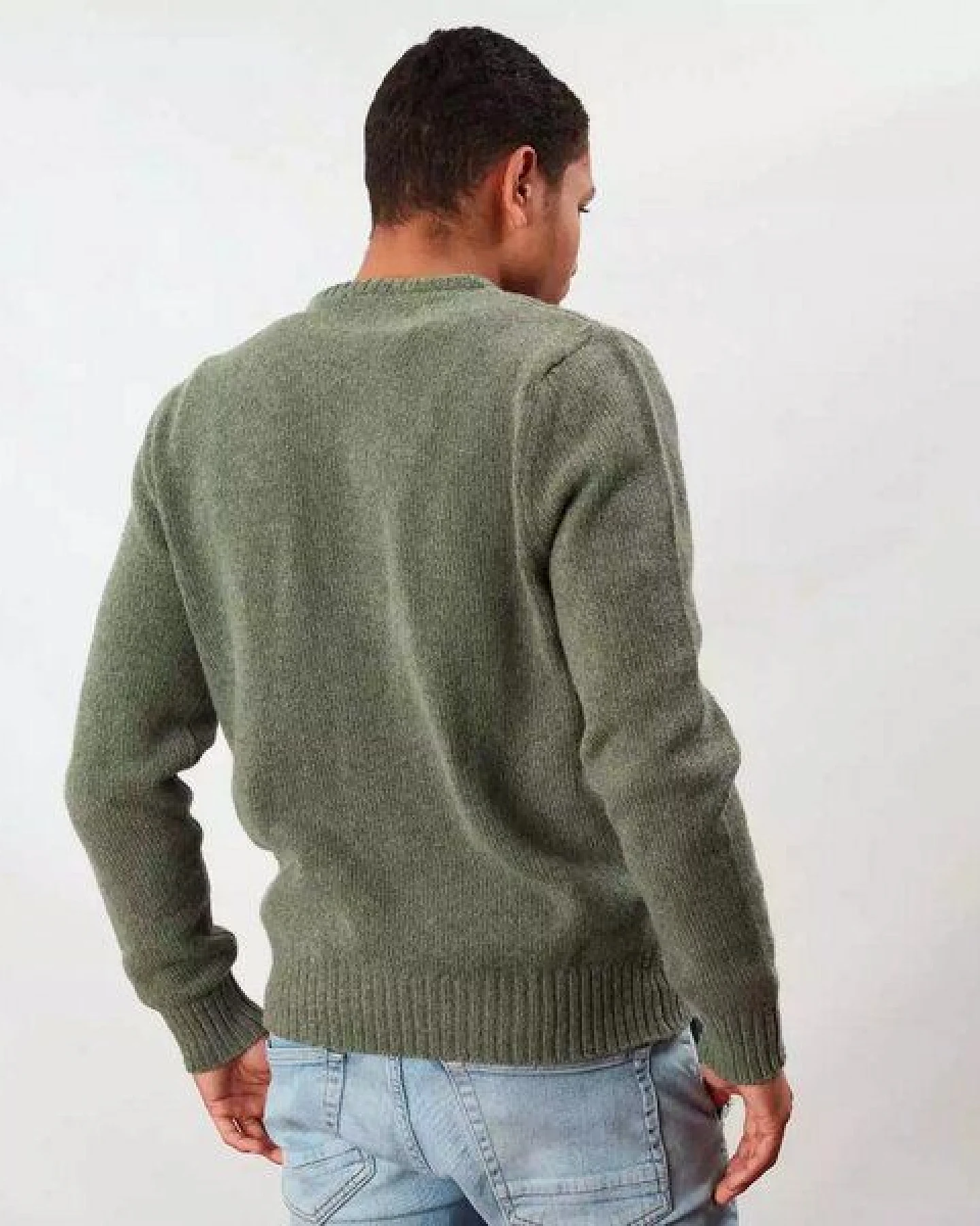 Osborne Knitwear Melierter Wollpullover – Ansicht 2