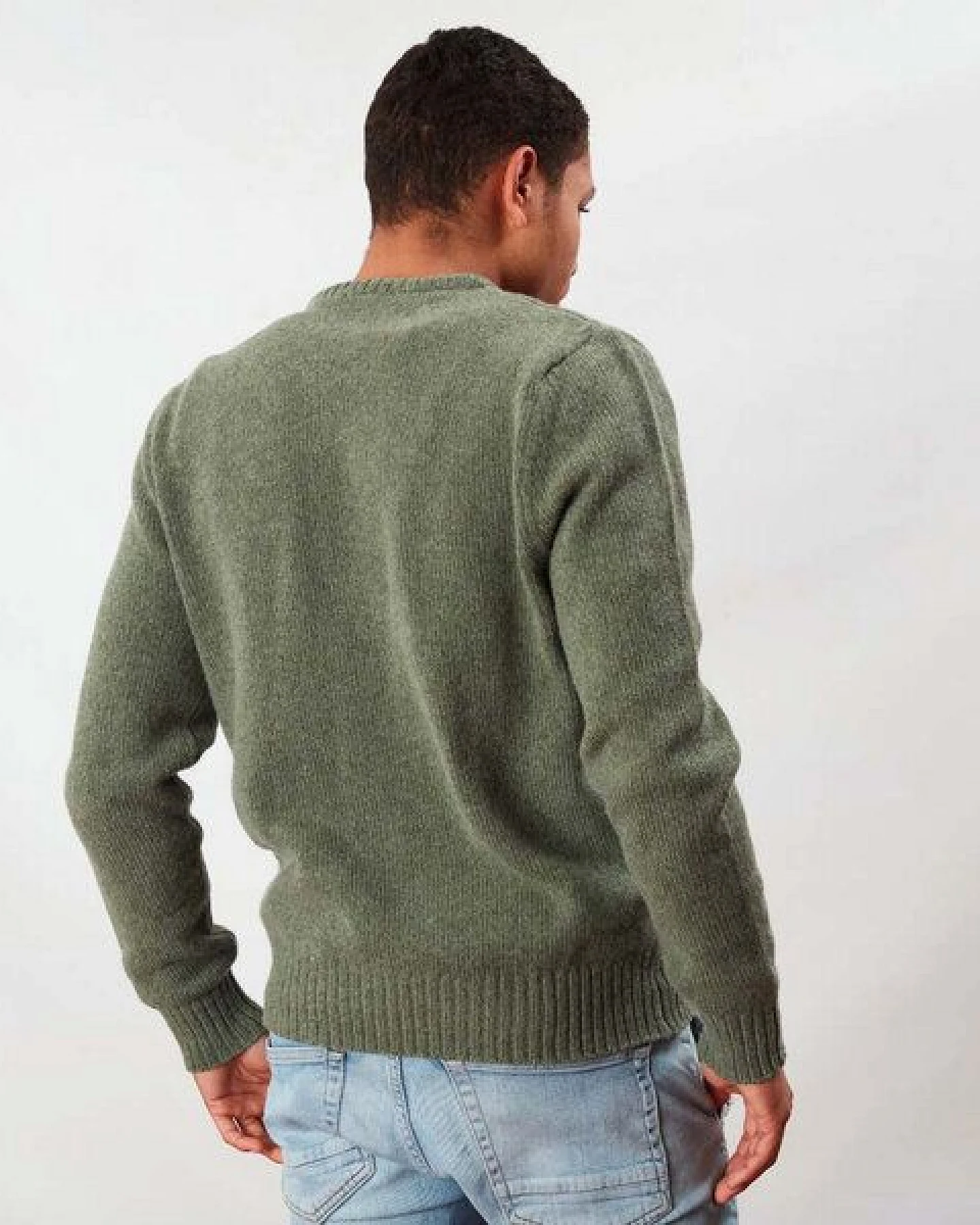 Osborne Knitwear Melierter Wollpullover – Ansicht 4