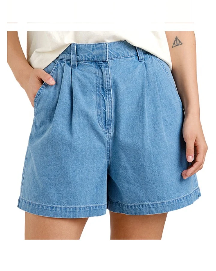 DEDICATED - Women's Shorts Djupvik Denim - Shorts Gr XS blau