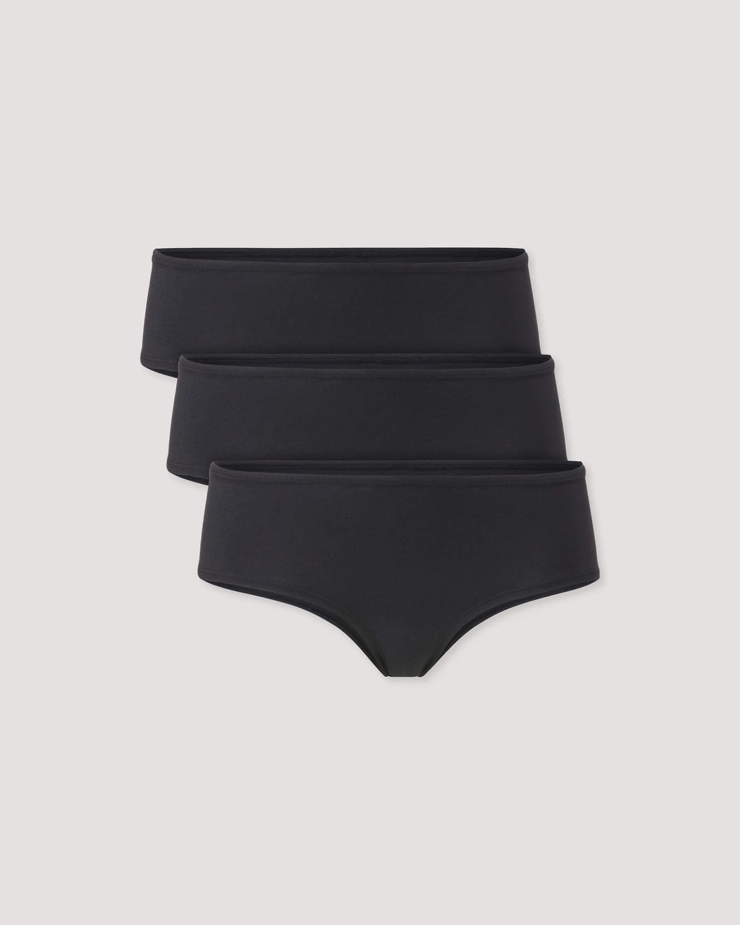 hessnatur Damen Panty Regular Cut im 3er-Pack COTTON FEEL aus Bio-Baumwolle - schwarz - Größe 42 – Ansicht 4