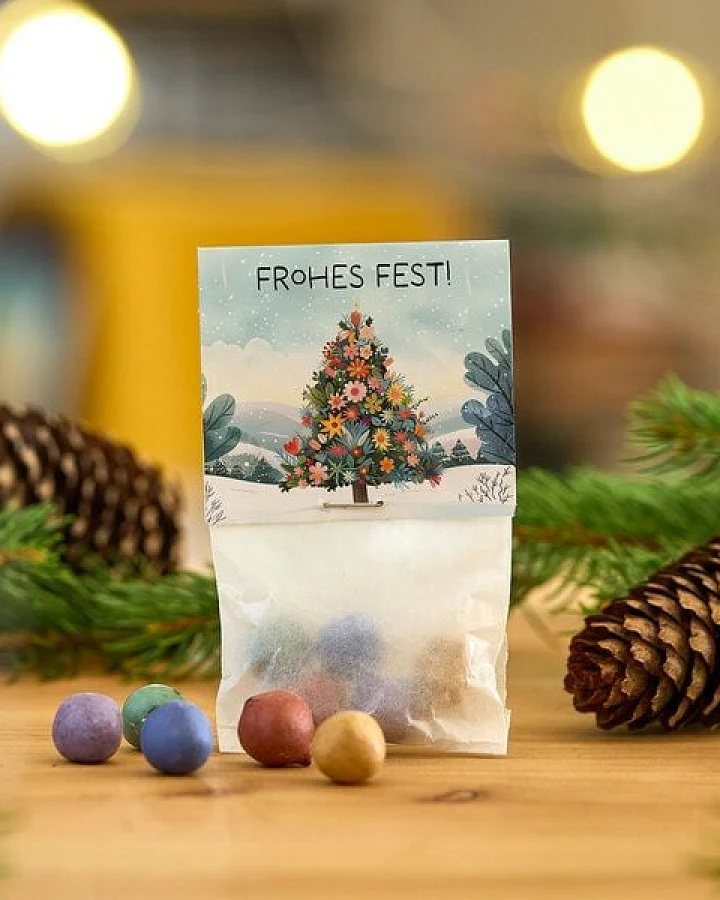 Die Stadtgärtner 10 x 5 Blumenmurmeln "Frohes Fest"