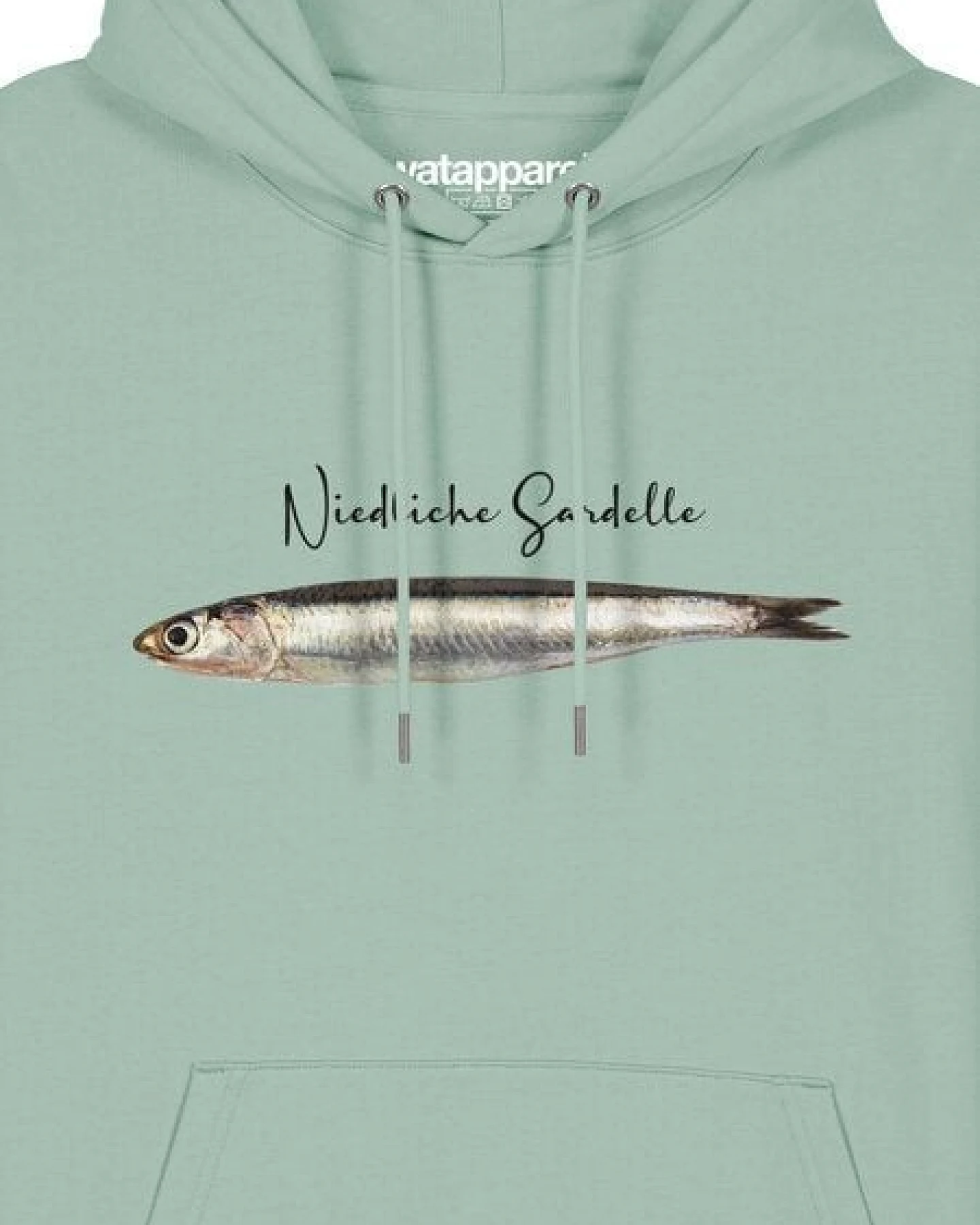 watapparel Hoodie Unisex Niedliche Sardelle – Ansicht 3