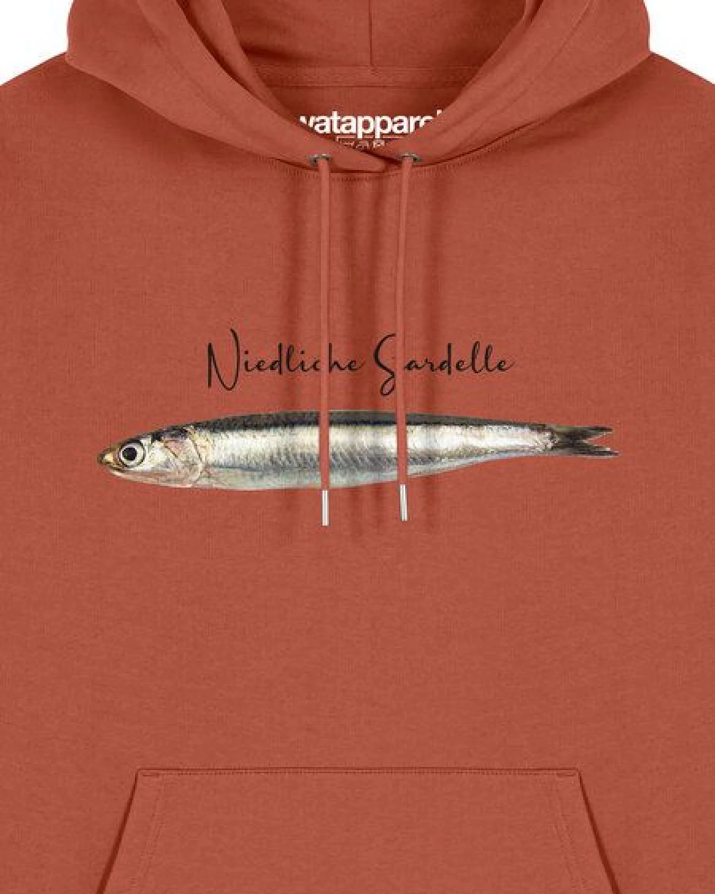 watapparel Hoodie Unisex Niedliche Sardelle – Ansicht 3