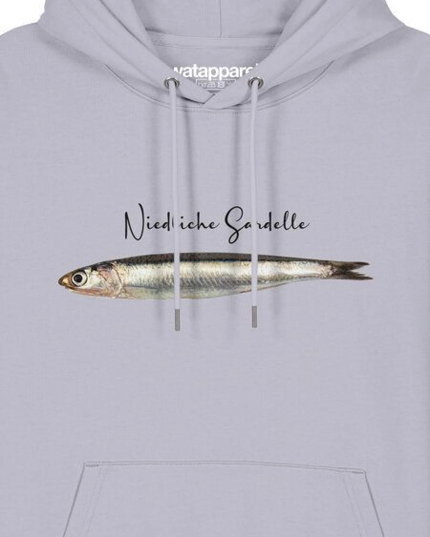 watapparel Hoodie Unisex Niedliche Sardelle – Ansicht 3