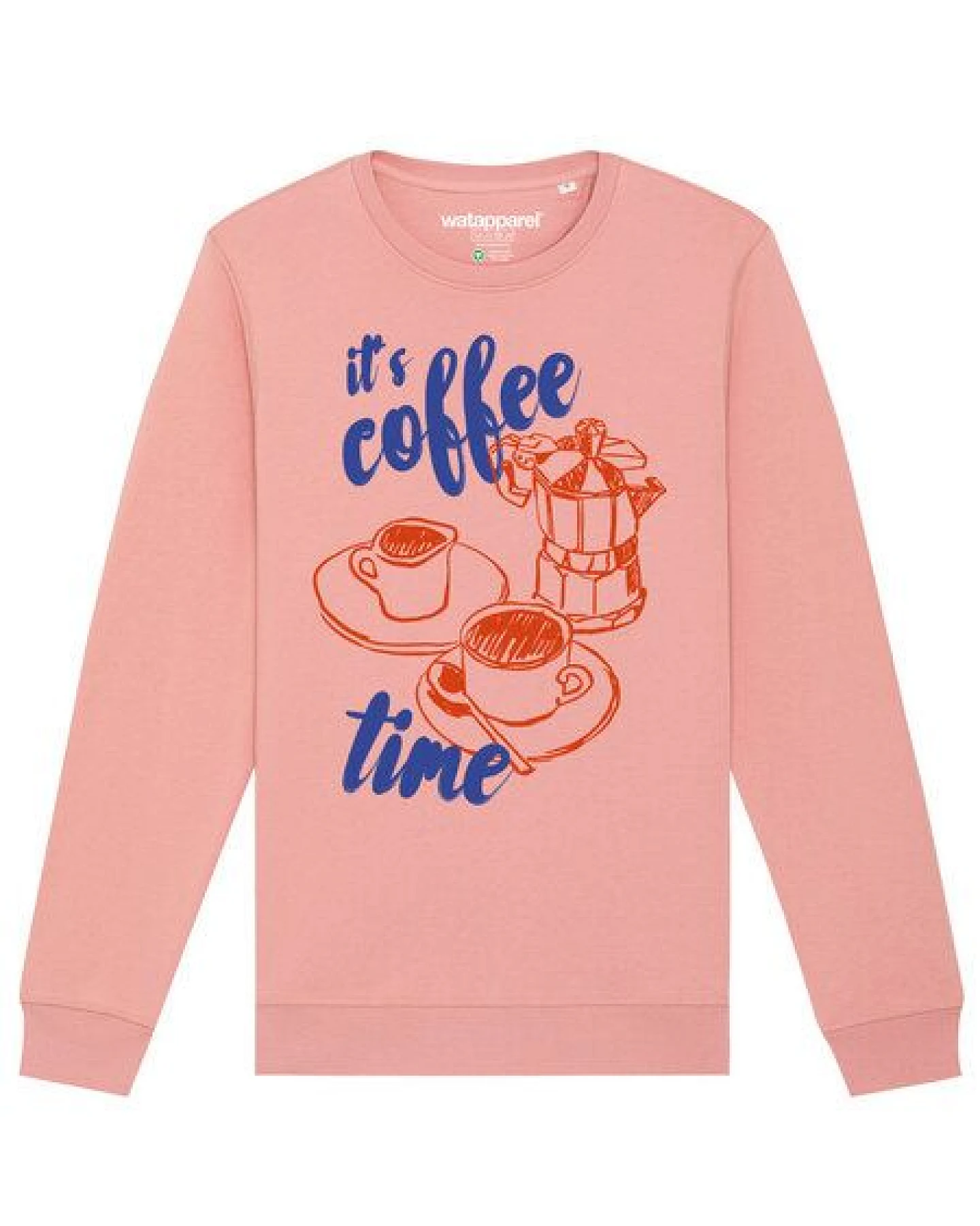 watapparel Sweatshirt Unisex Its coffee time – Ansicht 2