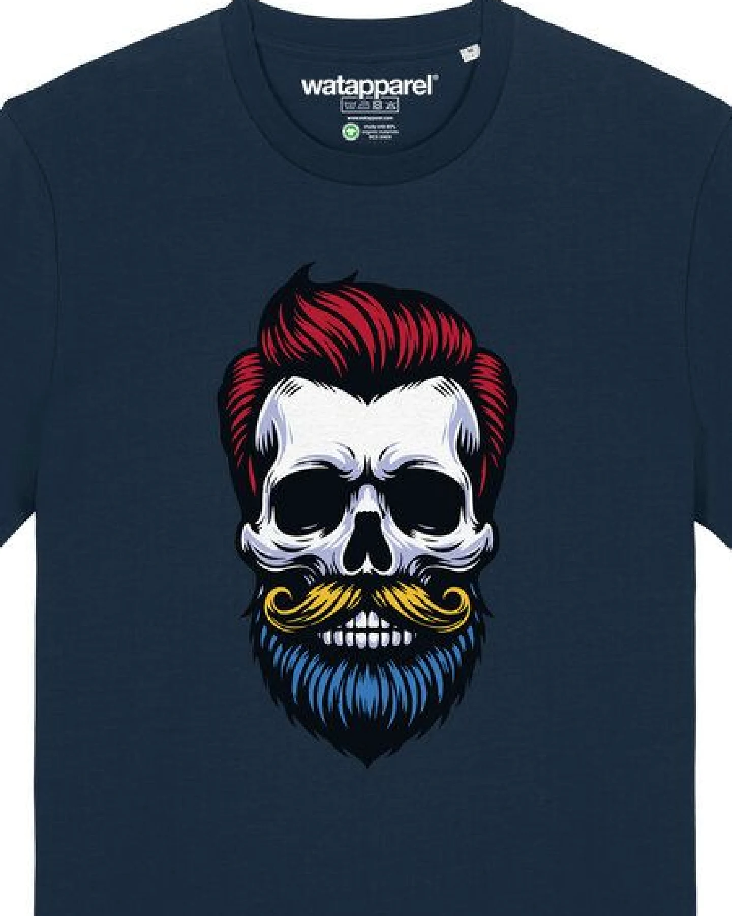 watapparel T-Shirt Unisex Hipster Skull – Ansicht 3