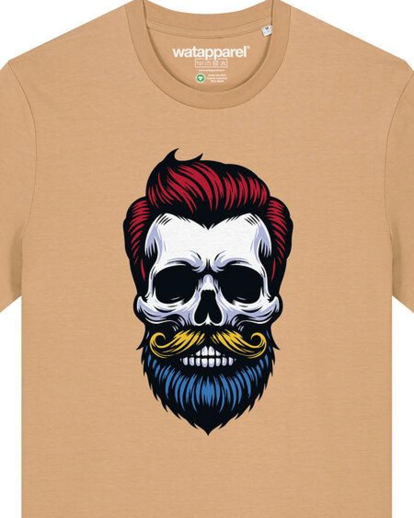 watapparel T-Shirt Unisex Hipster Skull – Ansicht 3