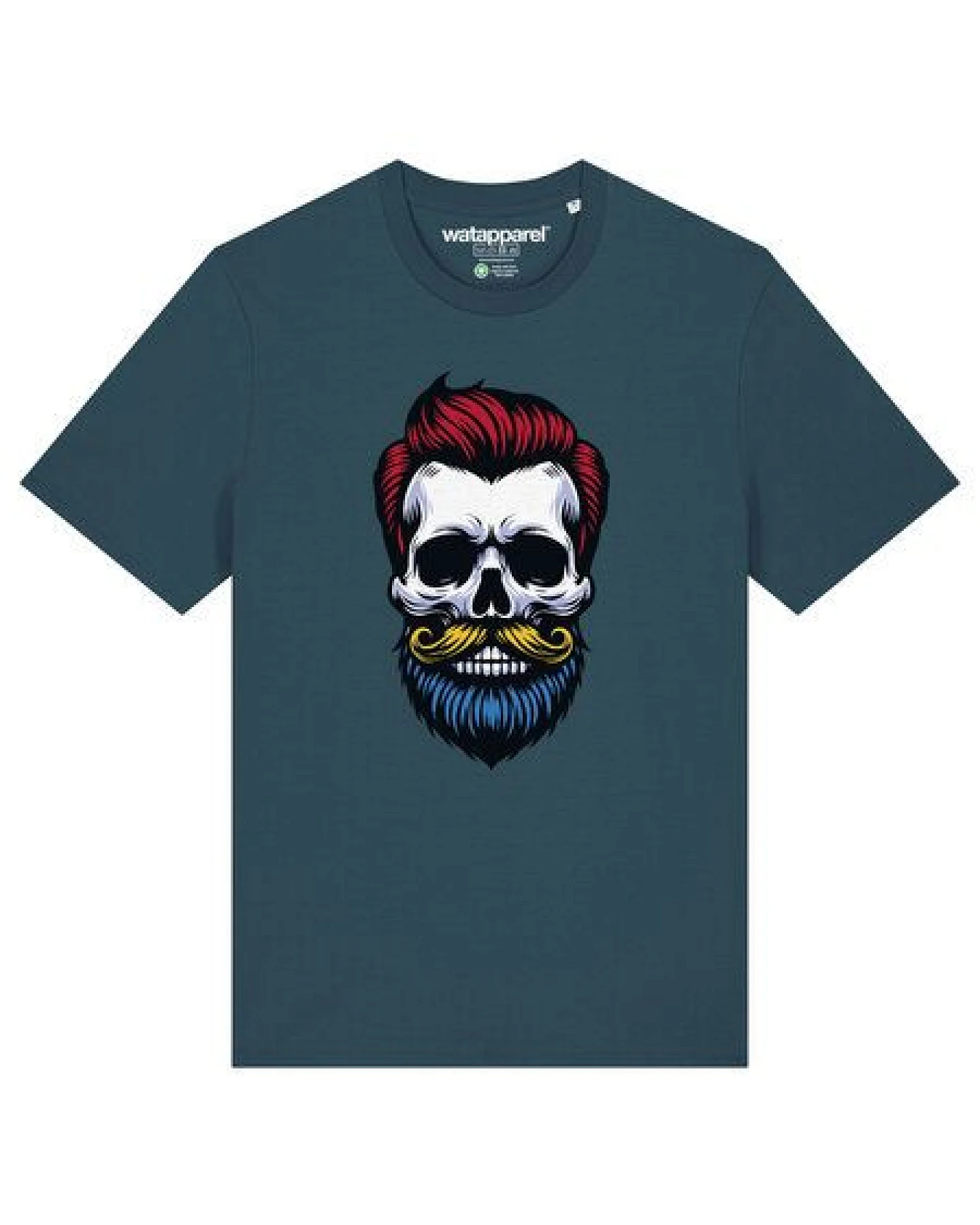watapparel T-Shirt Unisex Hipster Skull – Ansicht 2