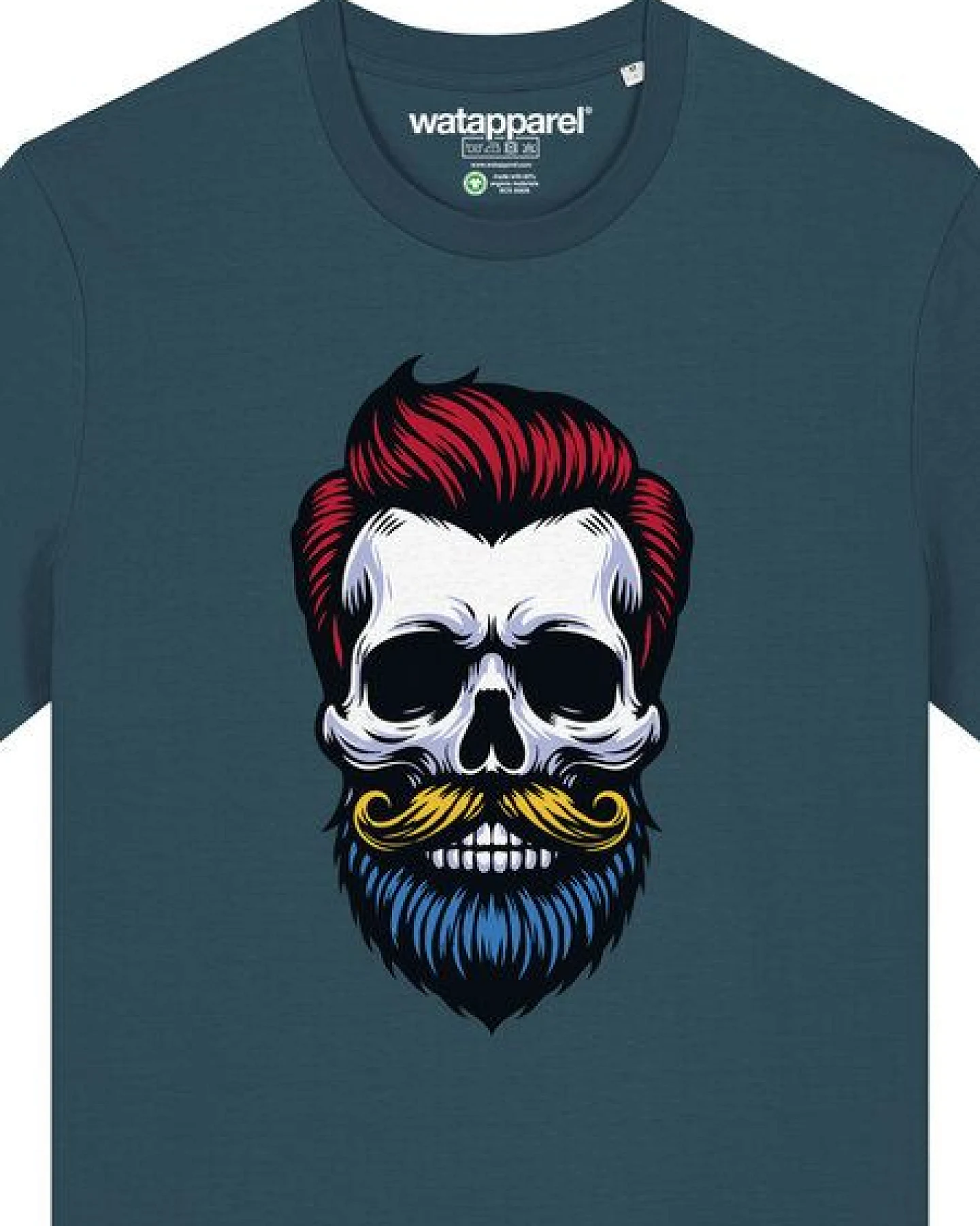 watapparel T-Shirt Unisex Hipster Skull – Ansicht 3