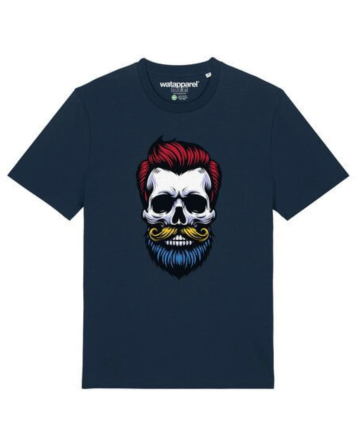 watapparel T-Shirt Unisex Hipster Skull – Ansicht 2