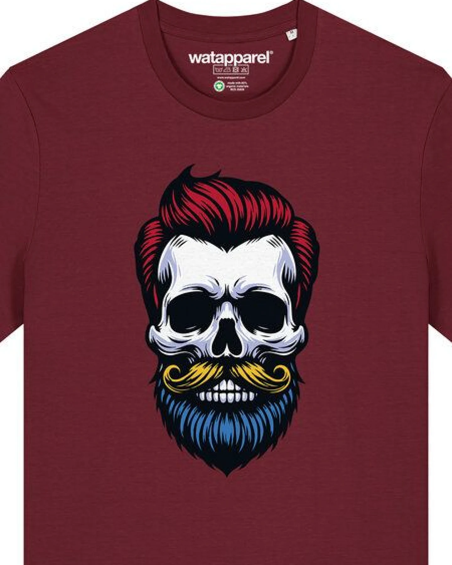 watapparel T-Shirt Unisex Hipster Skull – Ansicht 3