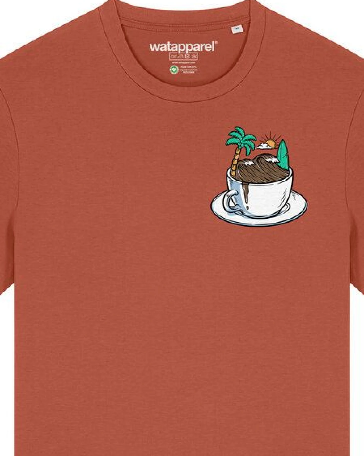 watapparel T-Shirt Unisex Coffee waves – Ansicht 3