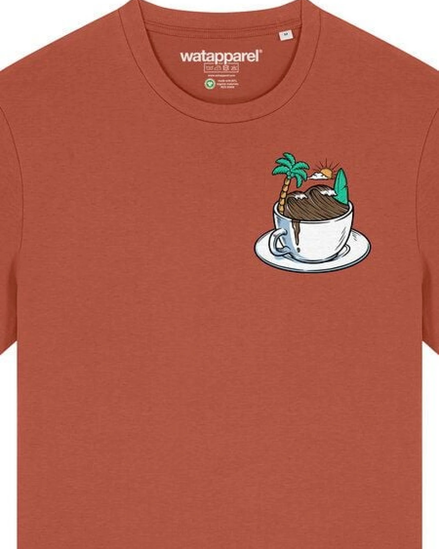 watapparel T-Shirt Unisex Coffee waves – Ansicht 3
