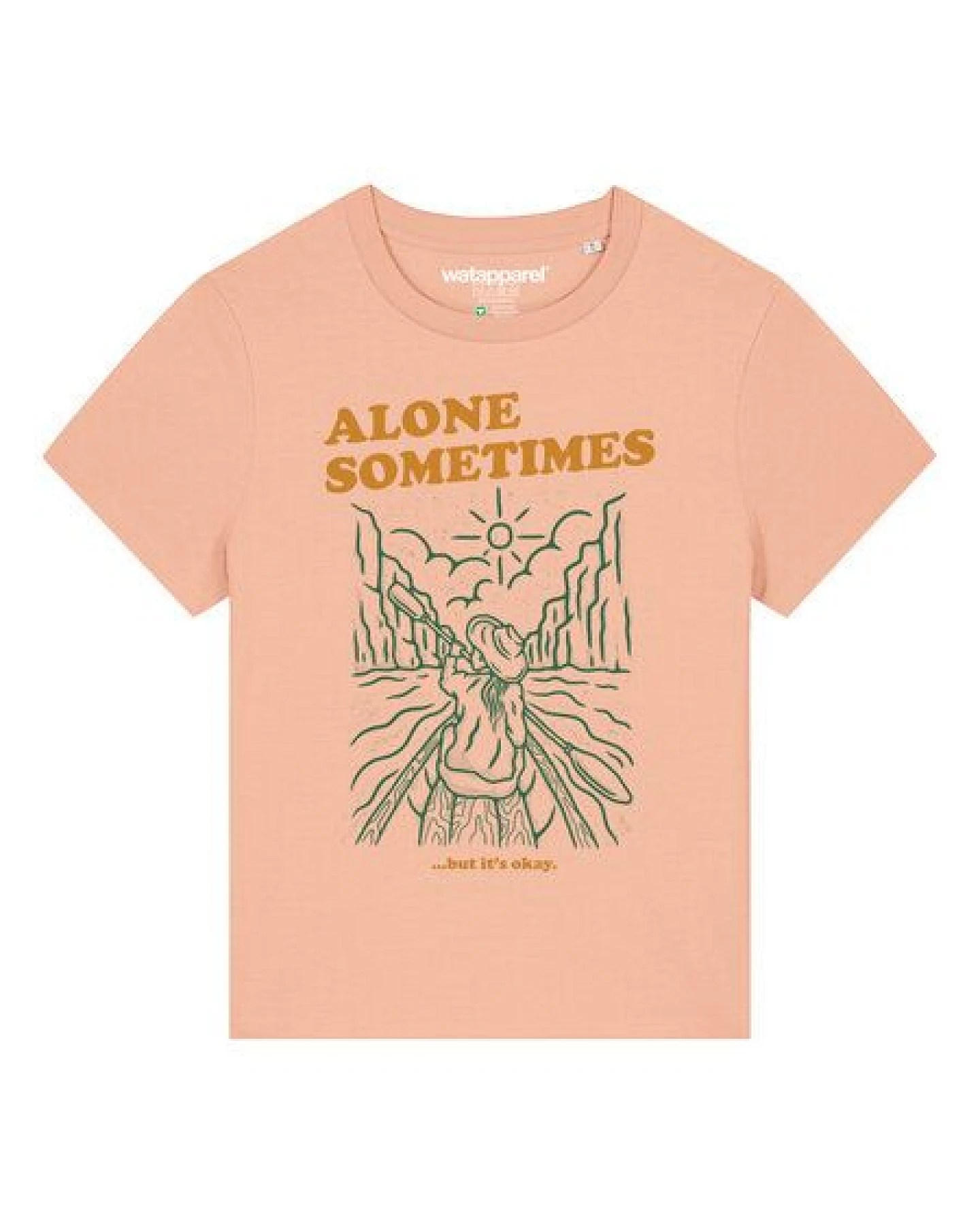 watapparel T-Shirt Frauen Alone sometimes but its okay – Ansicht 2