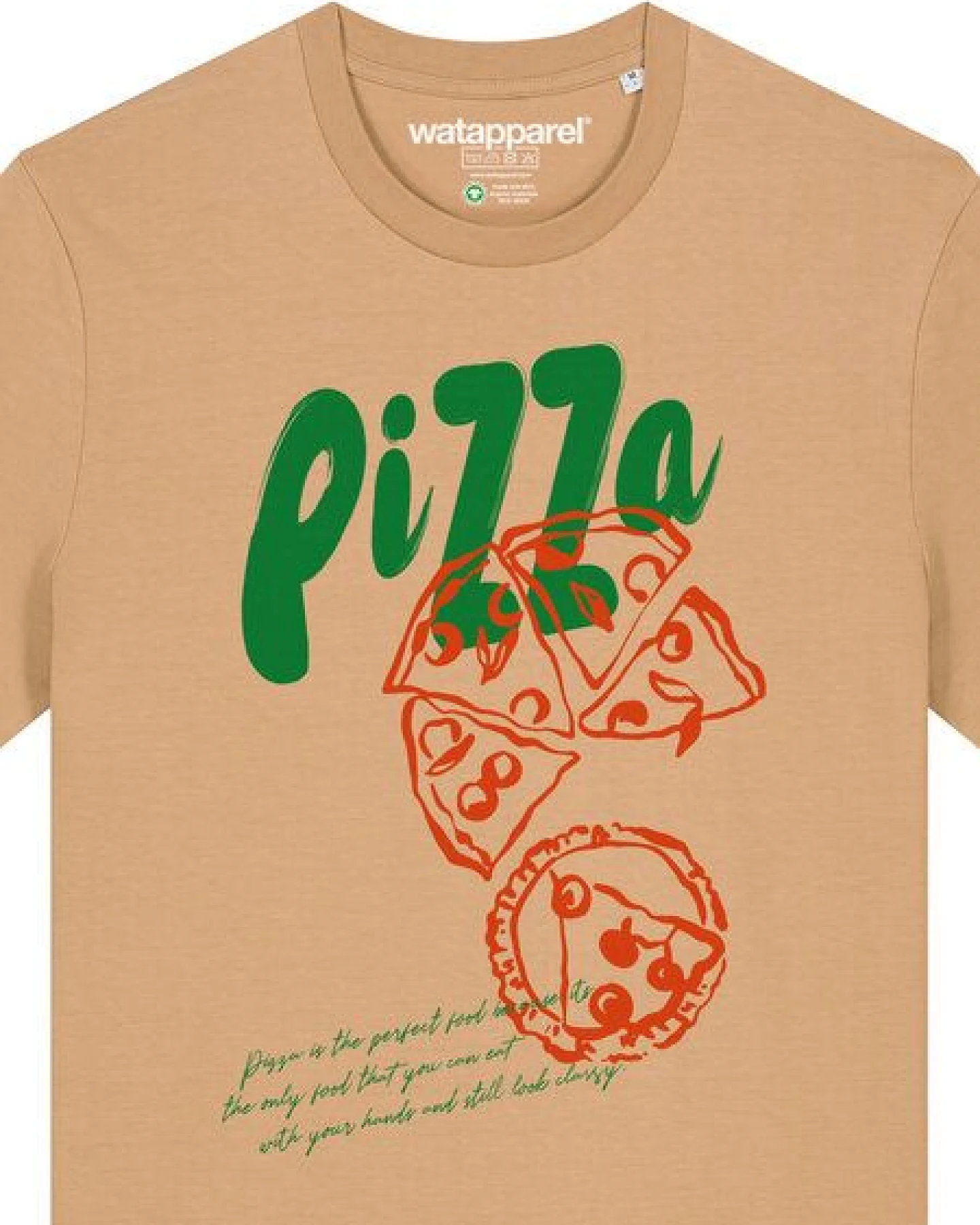 watapparel T-Shirt Unisex Pizza – Ansicht 3