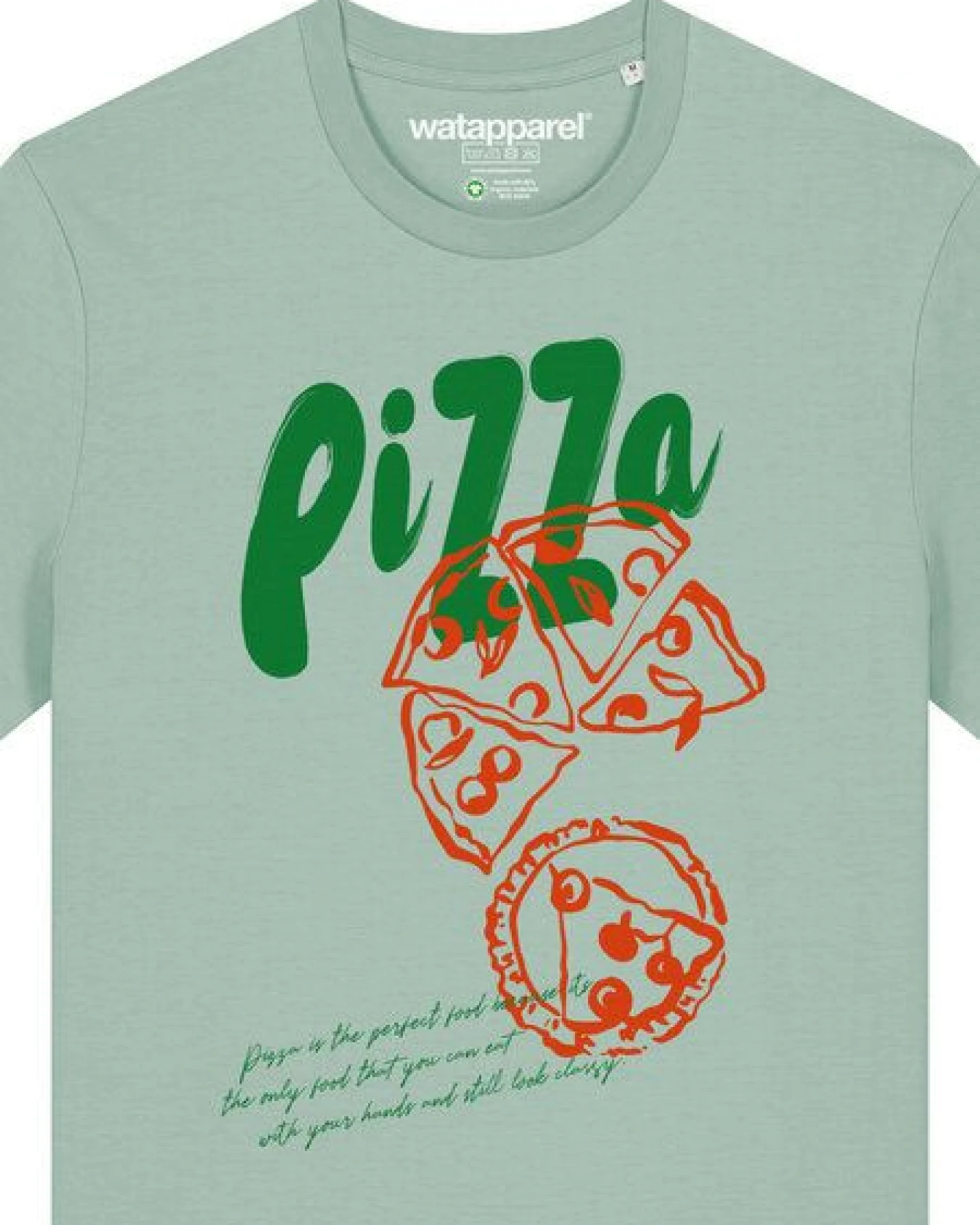 watapparel T-Shirt Unisex Pizza – Ansicht 3