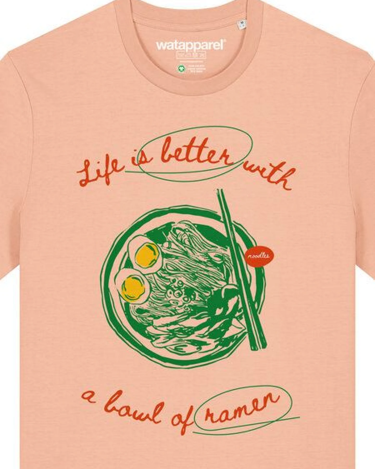 watapparel T-Shirt Unisex Life is better with ramen – Ansicht 3