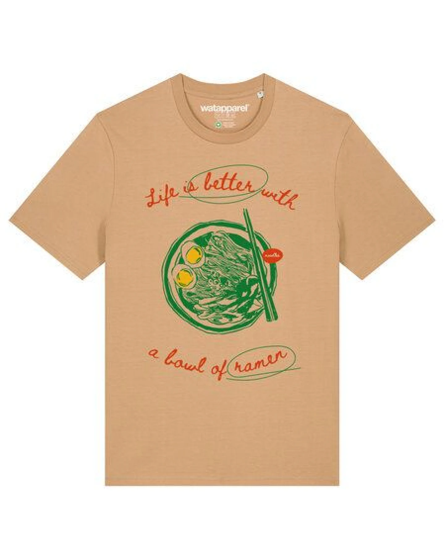 watapparel T-Shirt Unisex Life is better with ramen – Ansicht 2