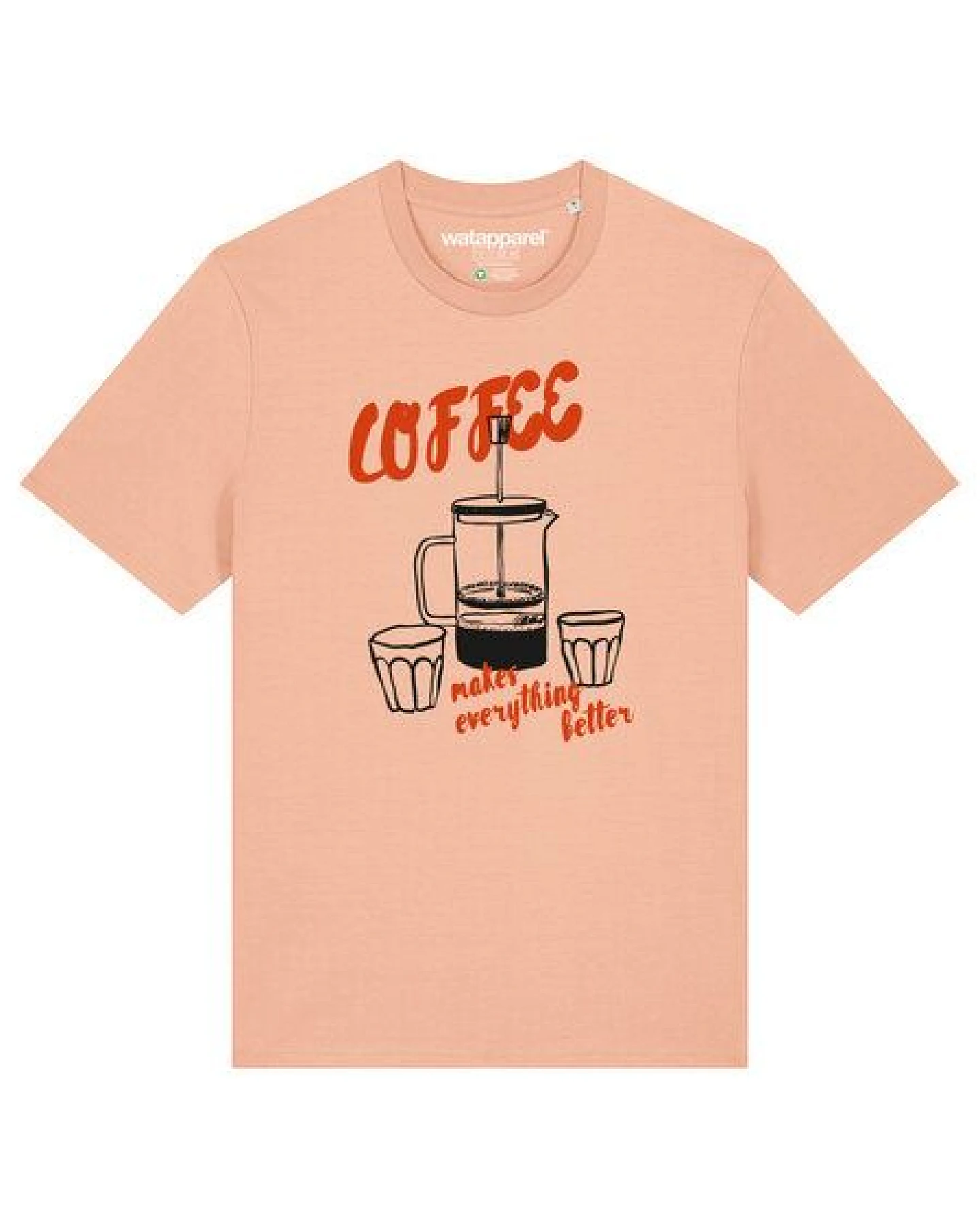watapparel T-Shirt Unisex Coffee makes everything better – Ansicht 2