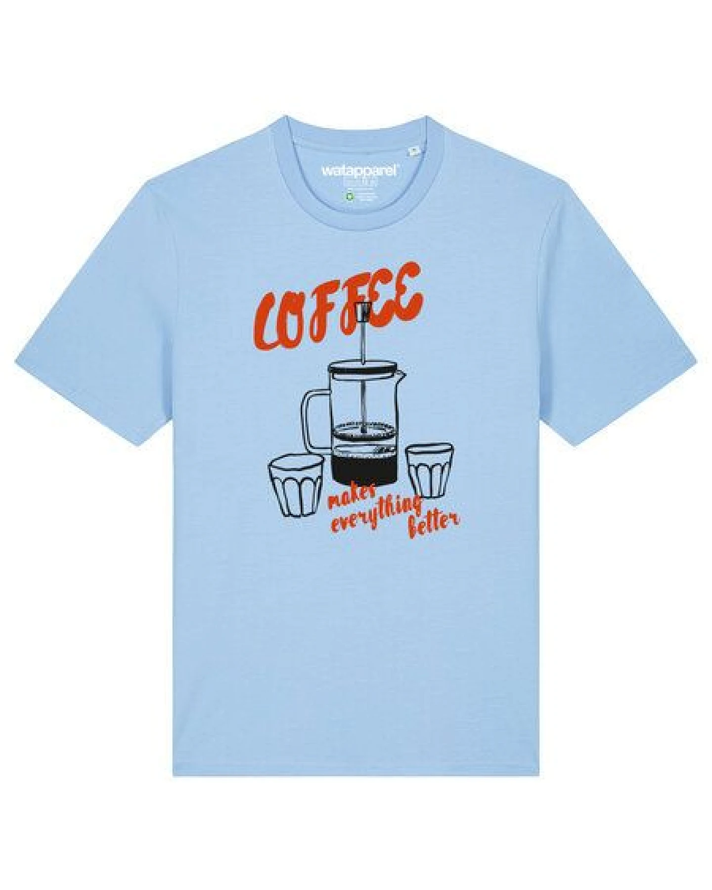 watapparel T-Shirt Unisex Coffee makes everything better – Ansicht 2