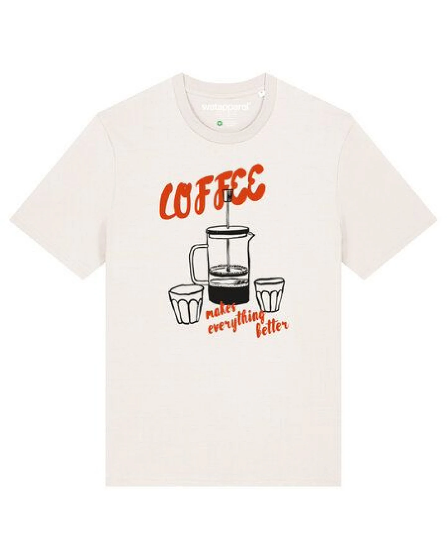 watapparel T-Shirt Unisex Coffee makes everything better – Ansicht 2