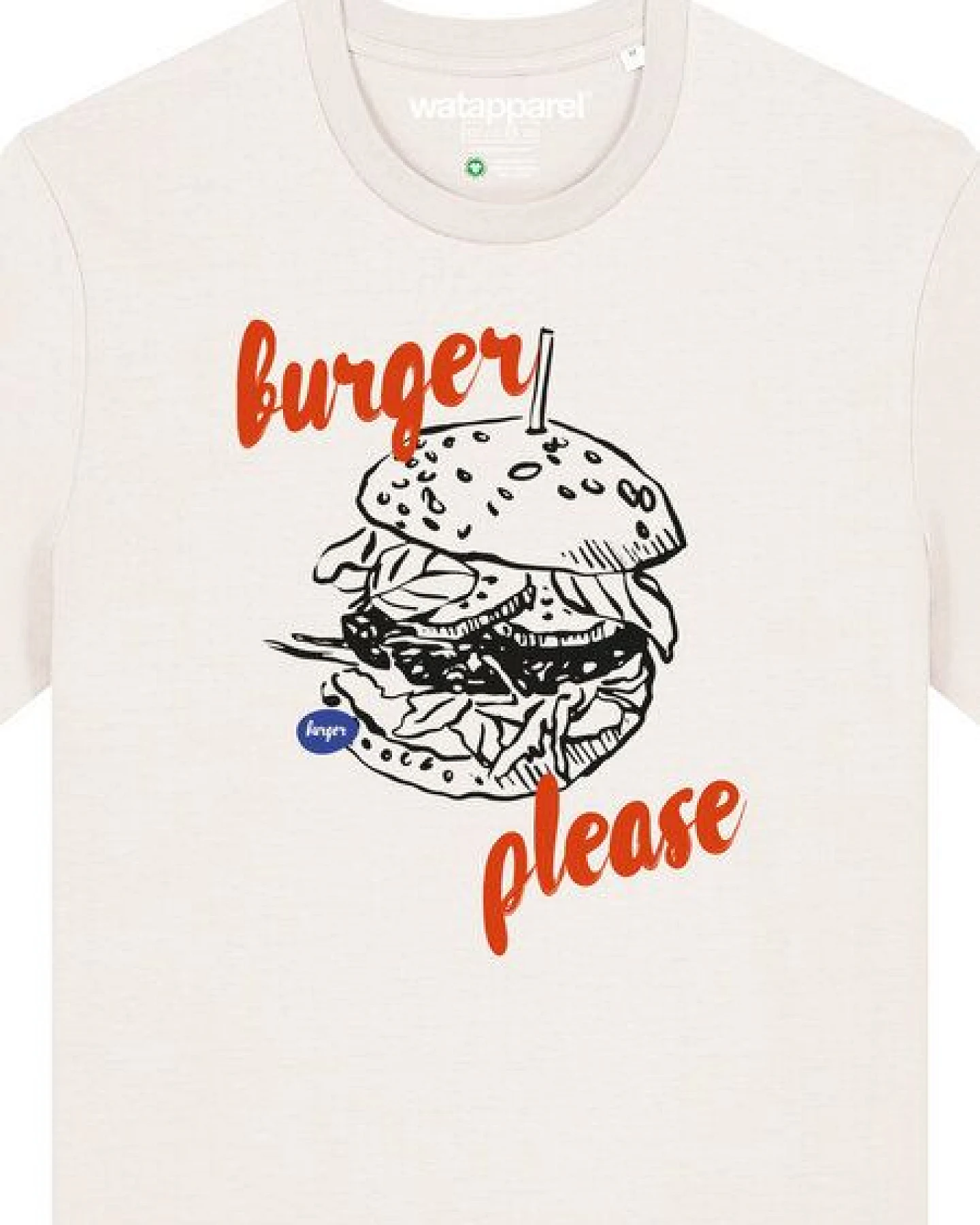 watapparel T-Shirt Unisex Burger please – Ansicht 3